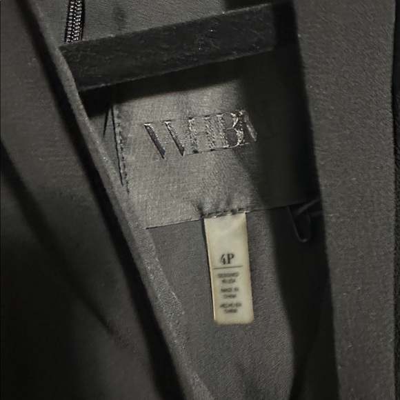 White House Black Market Sleeveless Draped Gown 4P Black V-Neck Chiffon Lined - Picture 14 of 16